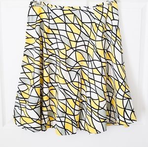 Handmade Skirt Formal Office Church Wear Midi Wear Used Yellow Black Size M